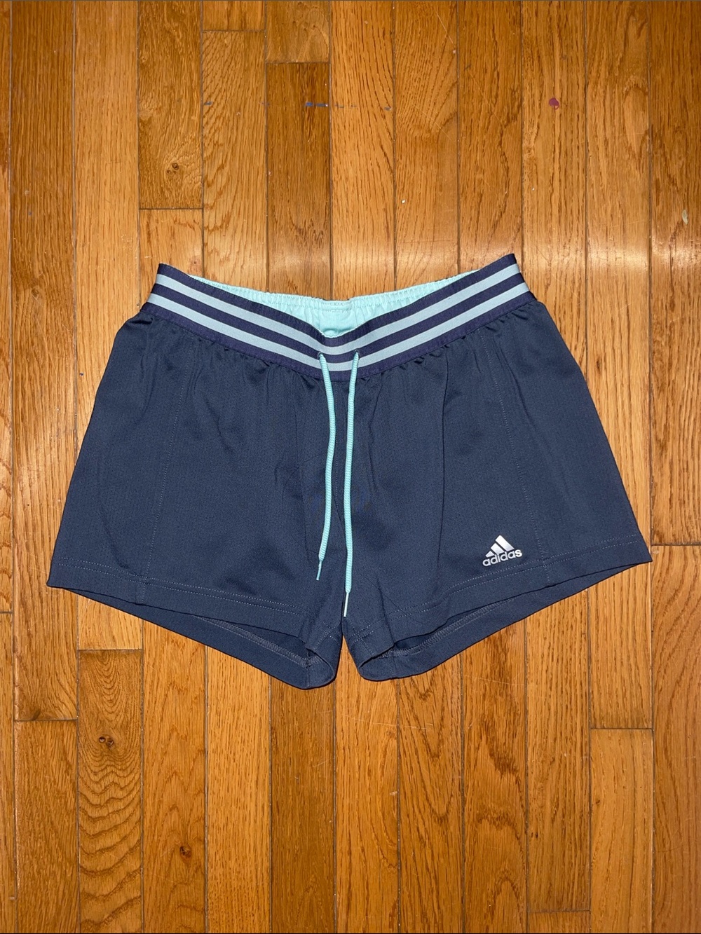 Dark Grey & Mint Green Adidas Athletic Shorts